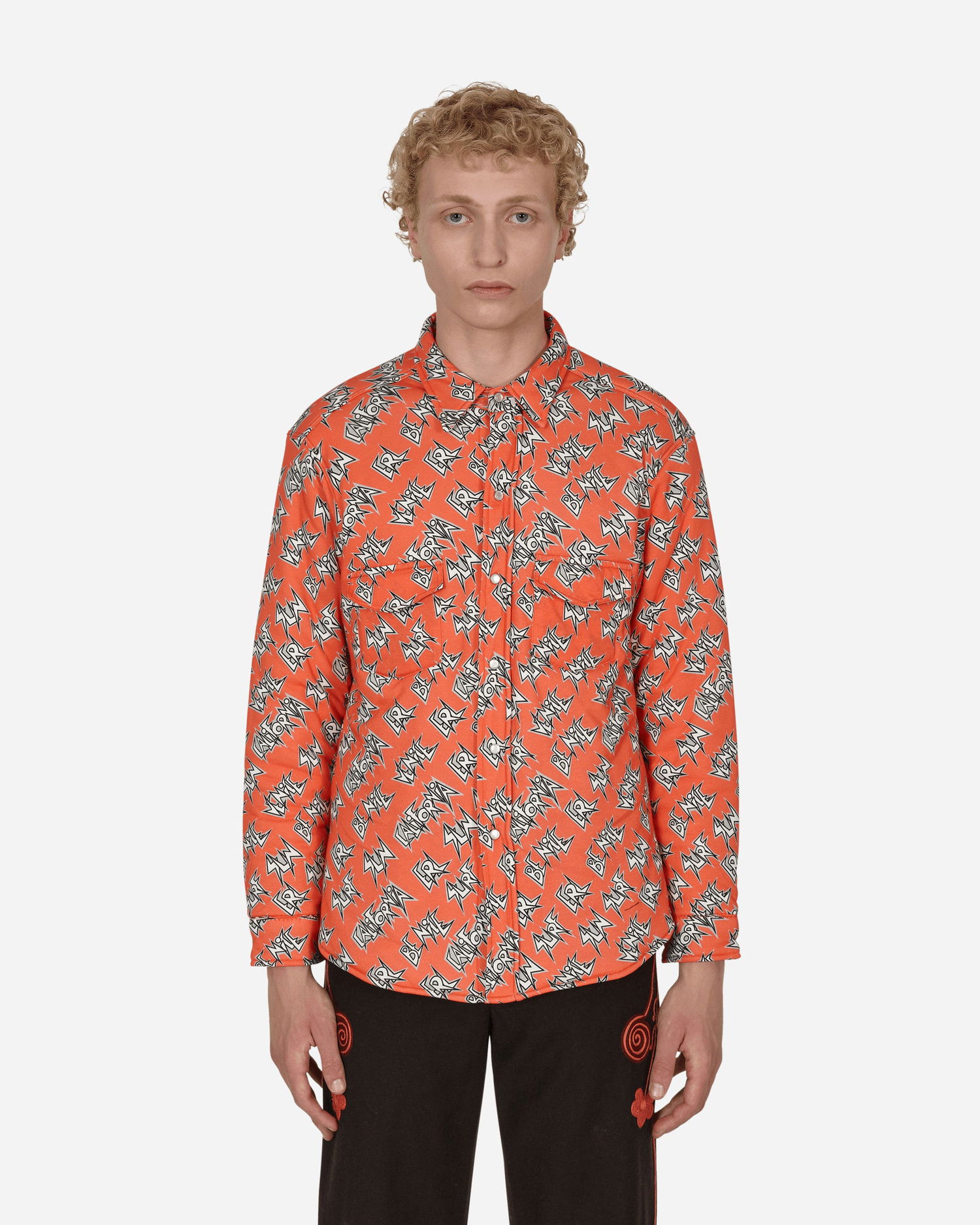 Košeľa ERL Padded Cotton Overshirt Oranžová | ERL04B009 1, 0