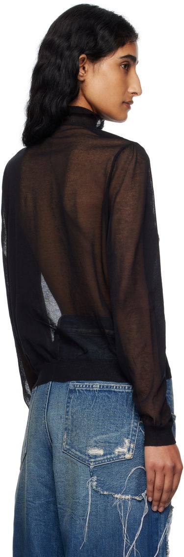 Košeľa Ann Demeulemeester Ann Demeulemeester Monya Sheer Ruffle Blouse Čierna | B0012852-KN008-099, 2