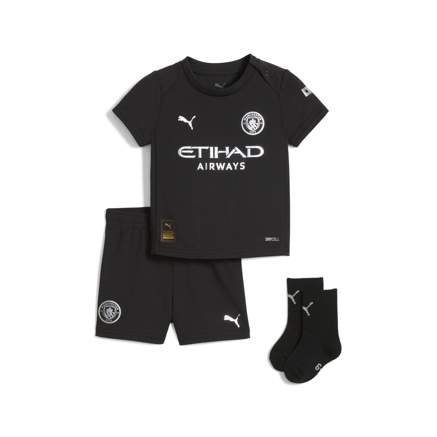 Súprava Puma Manchester City 25/26 2nd Away Infant Minikit DryCELL Čierna | 780356_02, 0