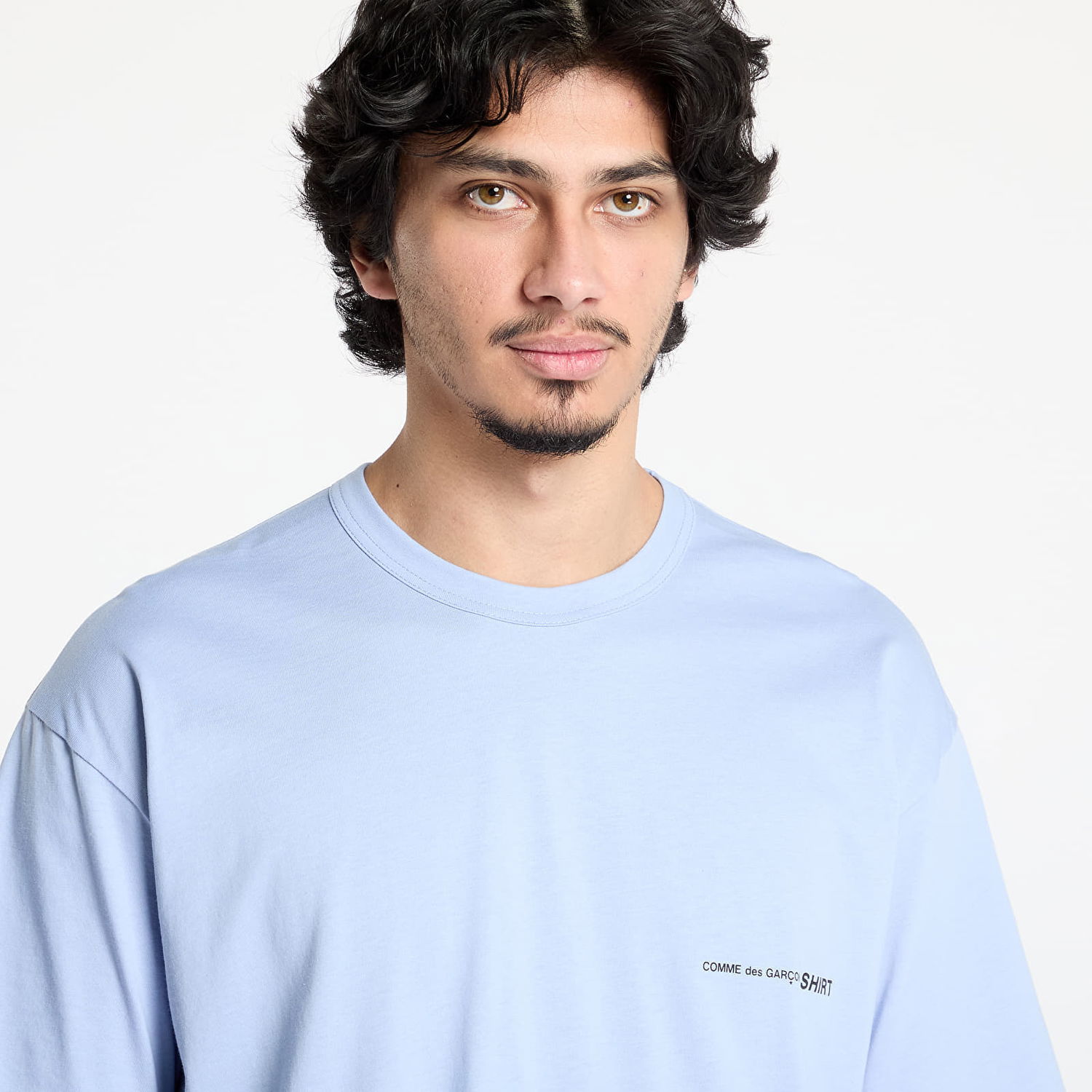 Tričko Comme des Garçons Comme des Garçons SHIRT Knit T-Shirt Modrá | FO-T023 BLUE, 1