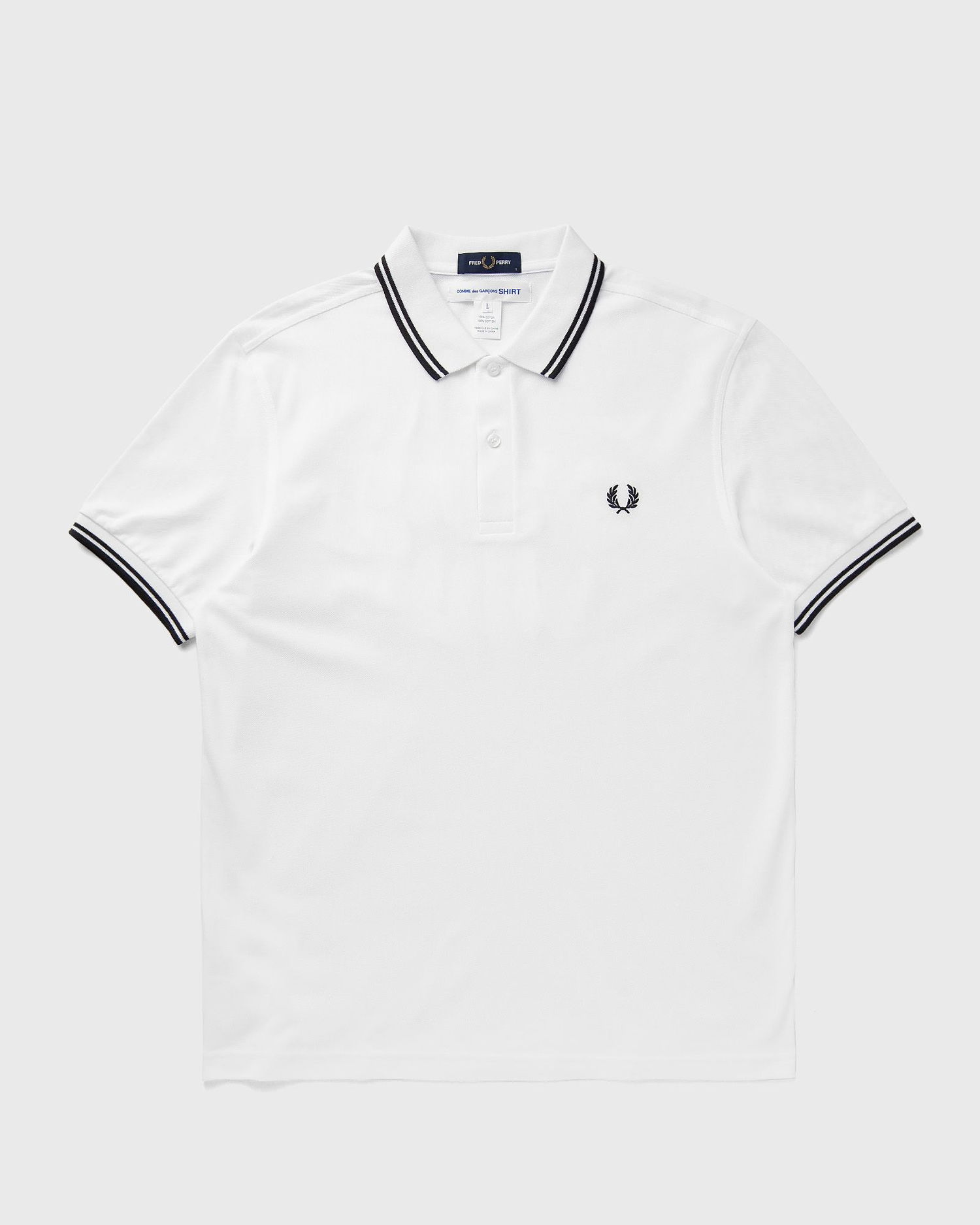 Polo tričko Comme des Garçons Fred Perry Knit T-Shirt Biela | FO-T502-S25-3, 0