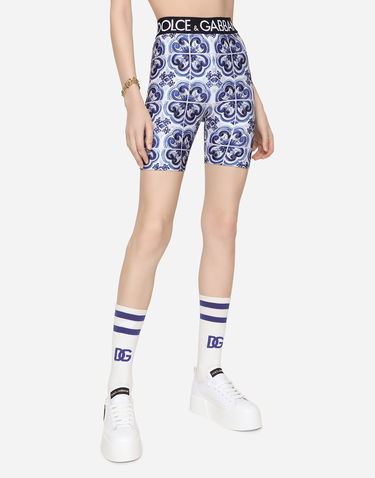 Šortky Dolce & Gabbana Dolce & Gabbana Majolica Jersey Cycling Shorts Modrá | FTCKCTHPGABHY3TN, 3