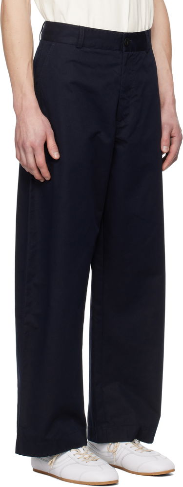 Nohavice Studio Nicholson Studio Nicholson Bosworth Wide-Leg Trousers Navy | BOSWORTH SNM - 1297, 1