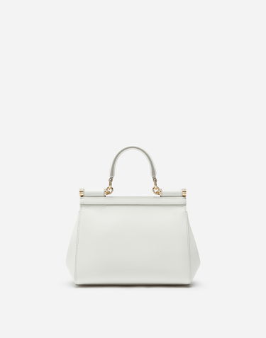 Kabelka Dolce & Gabbana White Leather Sicily Medium Shoulder Bag Biela | BB6003A100180001, 2