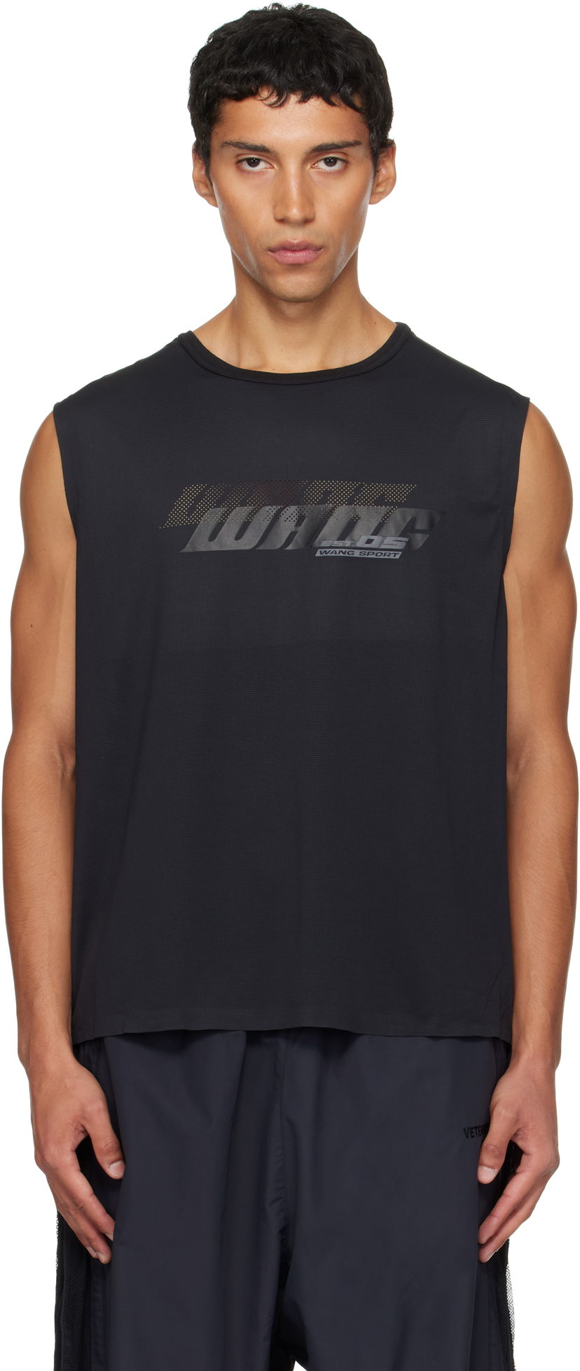 Tielko Alexander Wang Alexander Wang Graphic Logo Muscle Tank Top Čierna | 6CC3251089