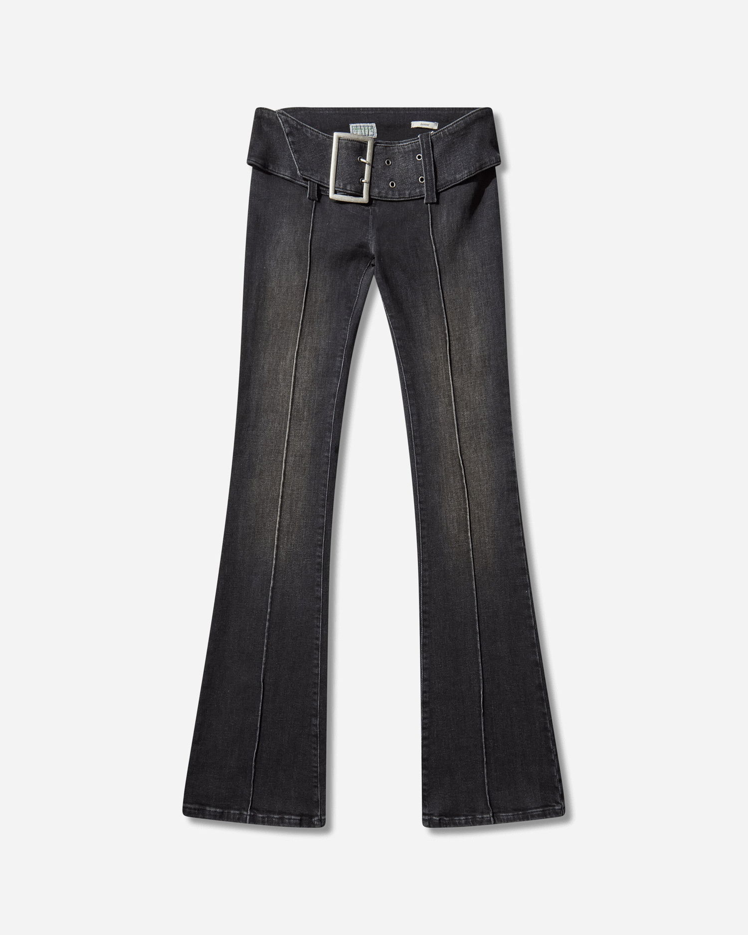 Džínsy GUESS Belted Bootcut Pants Sanded Wash Čierna | W5BA2ED0231 GUBS, 0