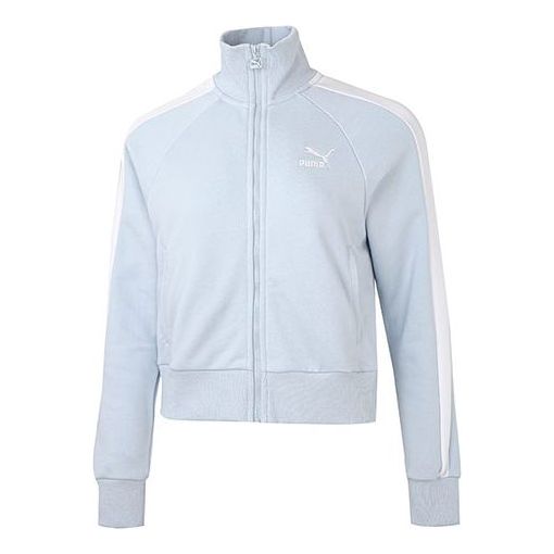 Bomber bunda Puma Iconic T7 Embroidered Logo Zip Jacket Modrá | 531412-31