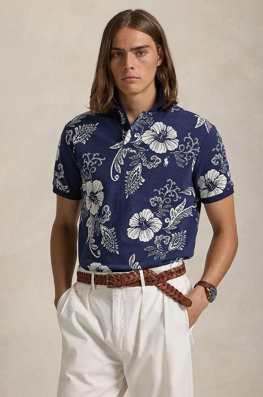 Polo tričko Polo by Ralph Lauren Polo Ralph Lauren Floral Print Polo Shirt Modrá | 710956684, 0