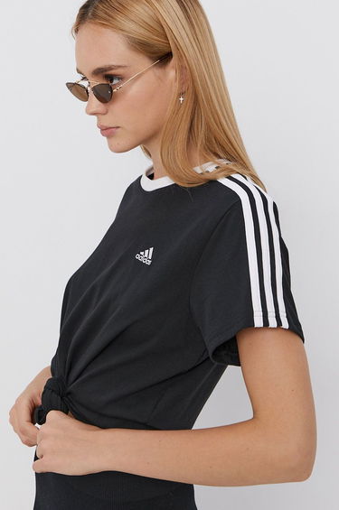 Tričko adidas Originals Essentials 3-Stripes Tee Čierna | GS1379, 0