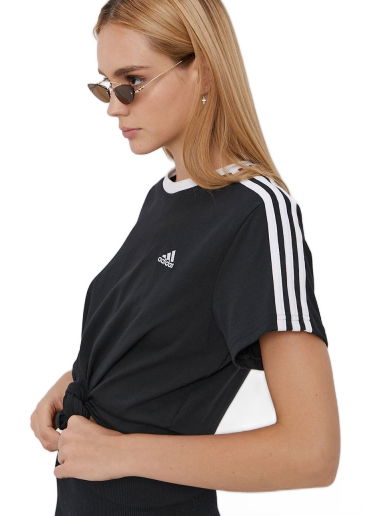 Tričko adidas Originals Essentials 3-Stripes Tee Čierna | GS1379