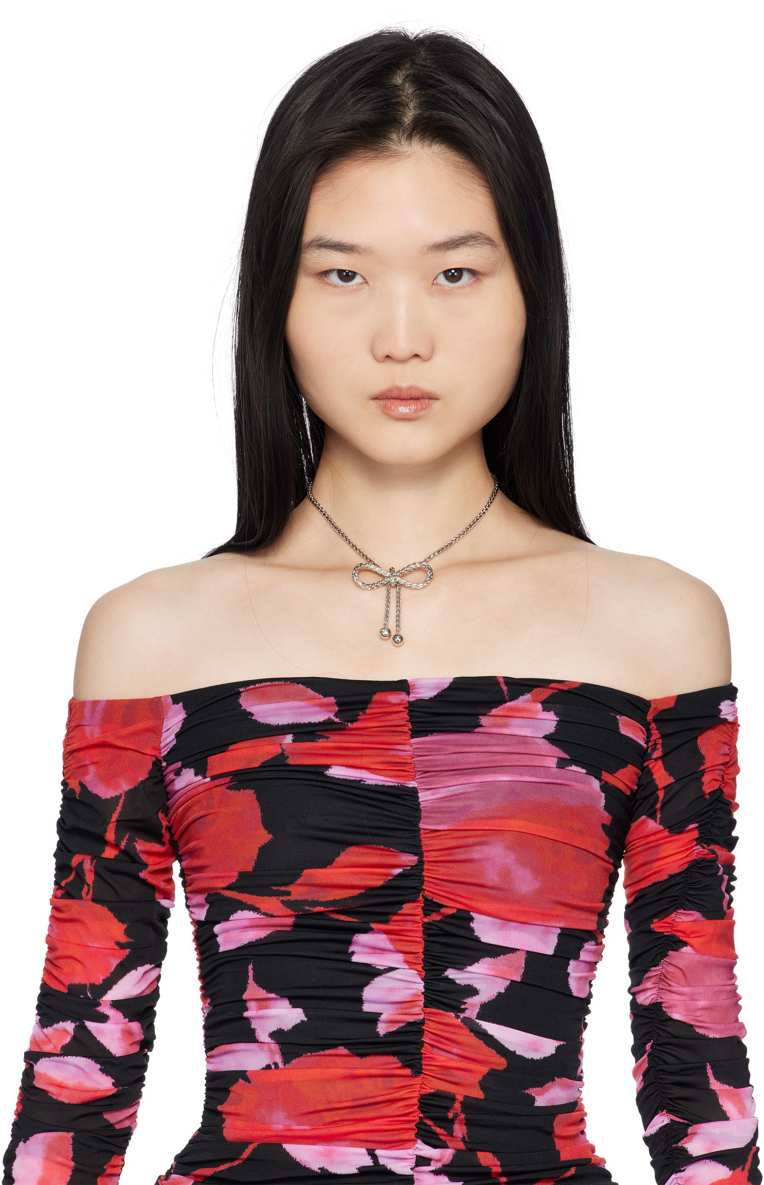 Náhrdelník Blumarine Blumarine Bow Choker Necklace Metalická | P522W311A, 1