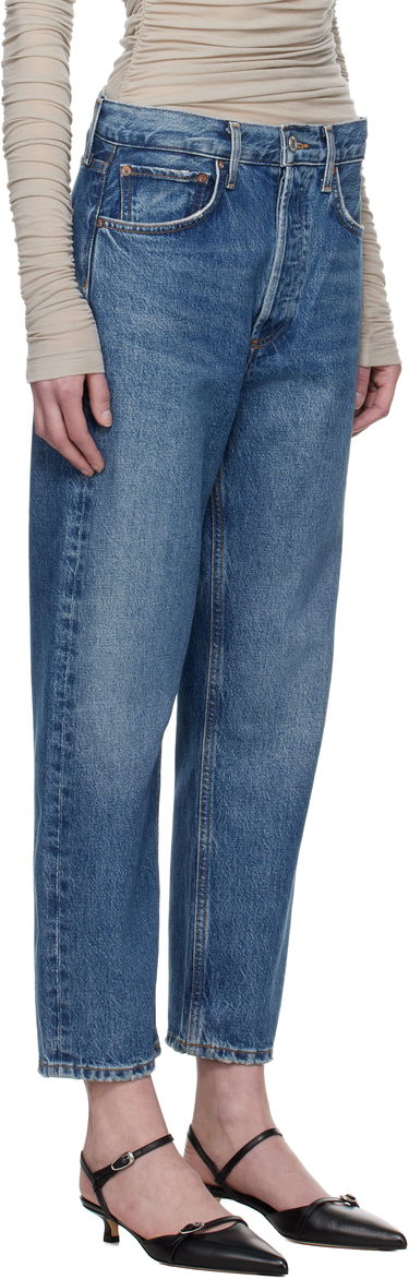 Džínsy AGOLDE AGOLDE 90's Crop Mid Rise Straight Jeans Modrá | A173-1535, 1