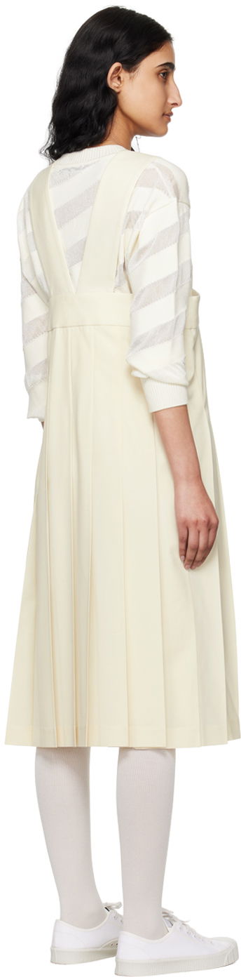 Šaty Comme des Garçons Comme des Garçons Girl Pleated Midi Dress Biela | NM-A008-051, 2