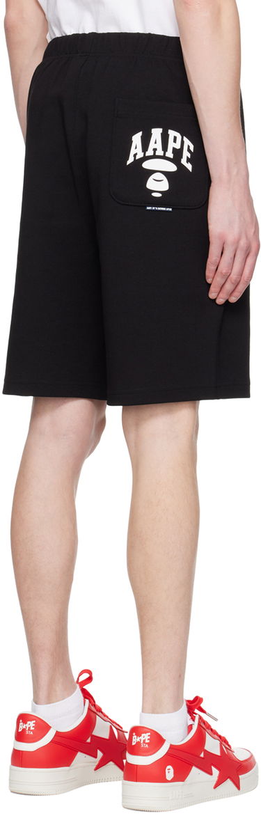 Šortky AAPE by A Bathing Ape AAPE by A Bathing Ape Moonface Shorts Čierna | AAPSPMA696XXMBKX, 2