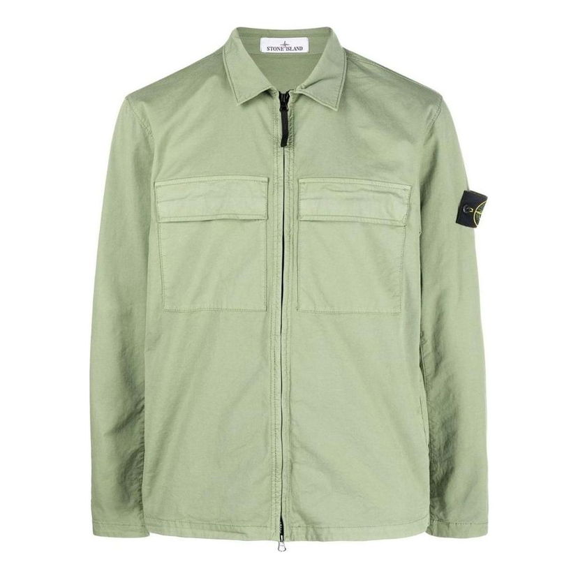 Košeľa Stone Island Compass Logo Shirt Jacket Zelené | 781510210-V0055
