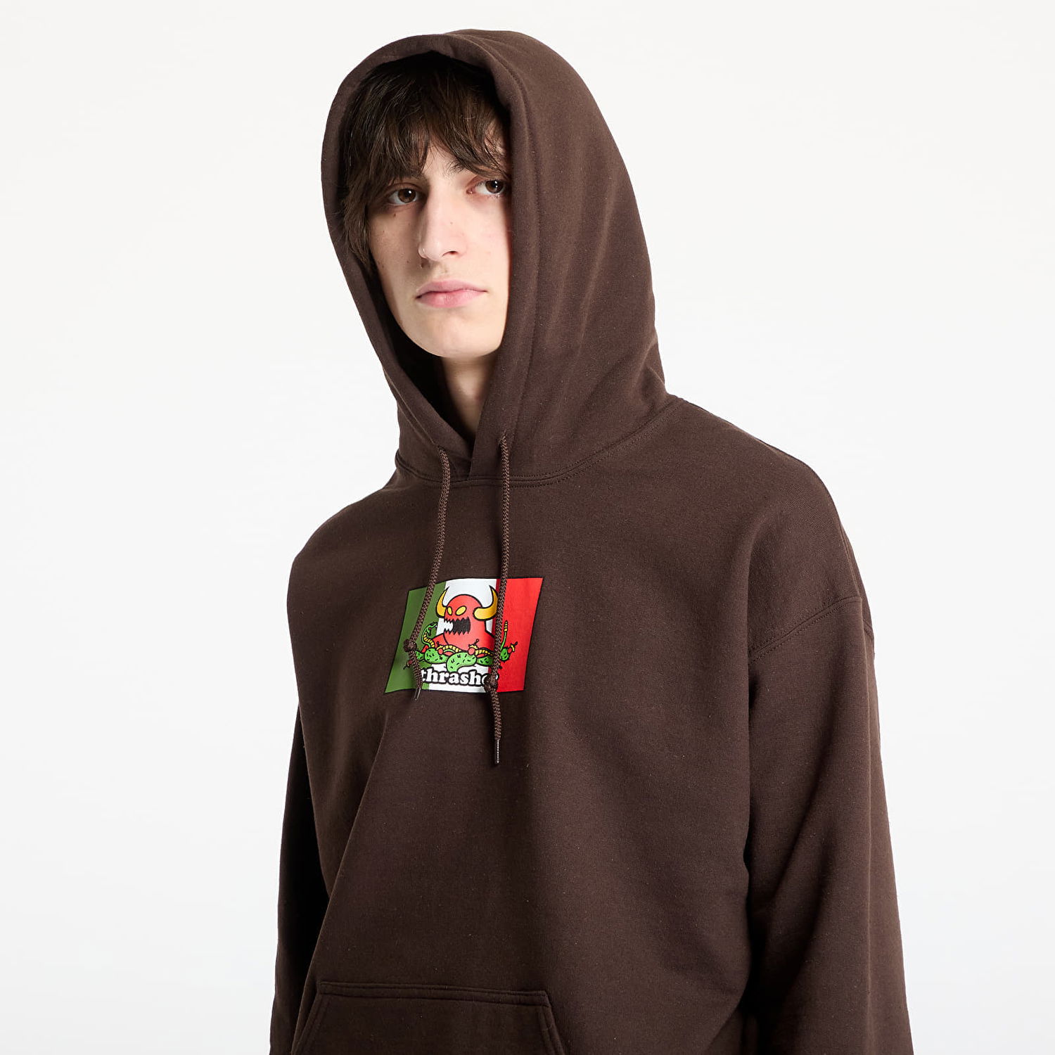 Mikina Thrasher Thrasher x Toy Machine Hecho Hoodie Hnedá | 145602CH, 1