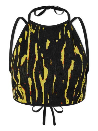 Crop Top Ambush Jacquard Cross Body Top Čierna | BWHA041F22KNI0016500