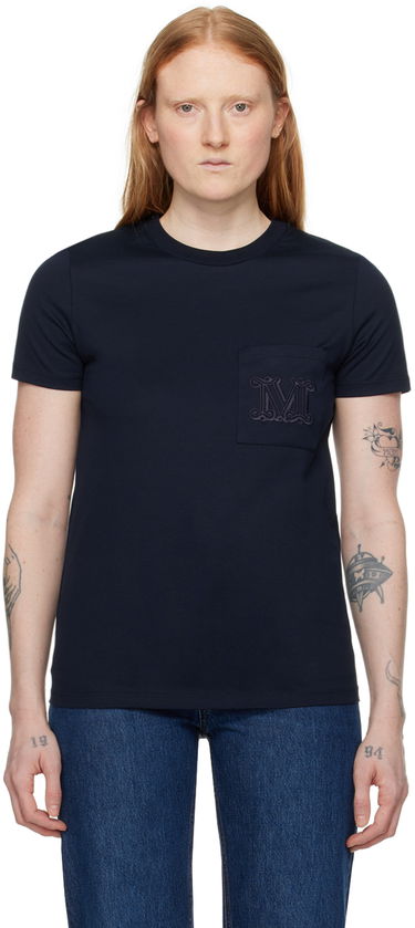 Tričko Max Mara Max Mara Crewneck Pocket Tee Navy | 2411941032600, 0