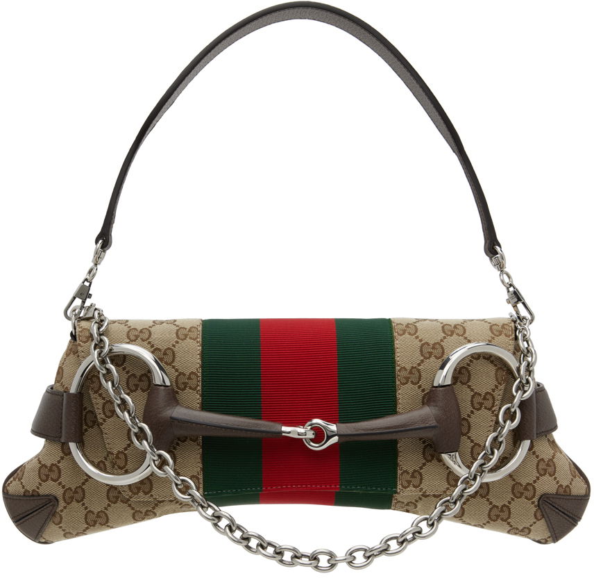 Batohy a tašky Gucci Taupe Medium Horsebit Chain Bag Béžová | 764255 FACM2, 0