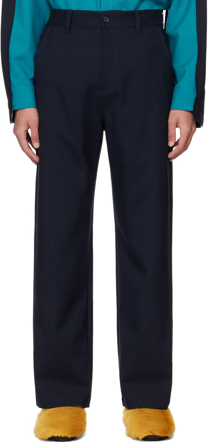 Nohavice Marni Four-Pocket Trousers Navy | PUMU0242U0 TW839