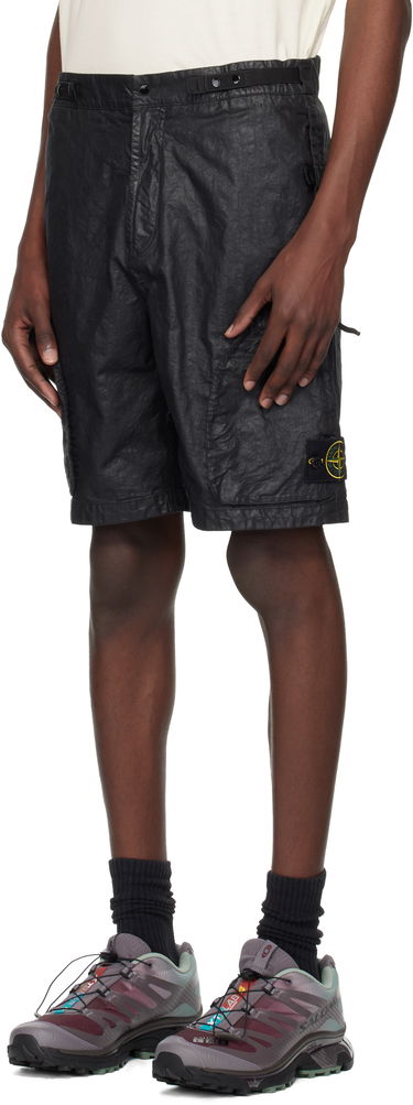 Šortky Stone Island Stone Island Organic Look Nylon Panama-TC Shorts Čierna | K1S15 L100010 S0069, 3