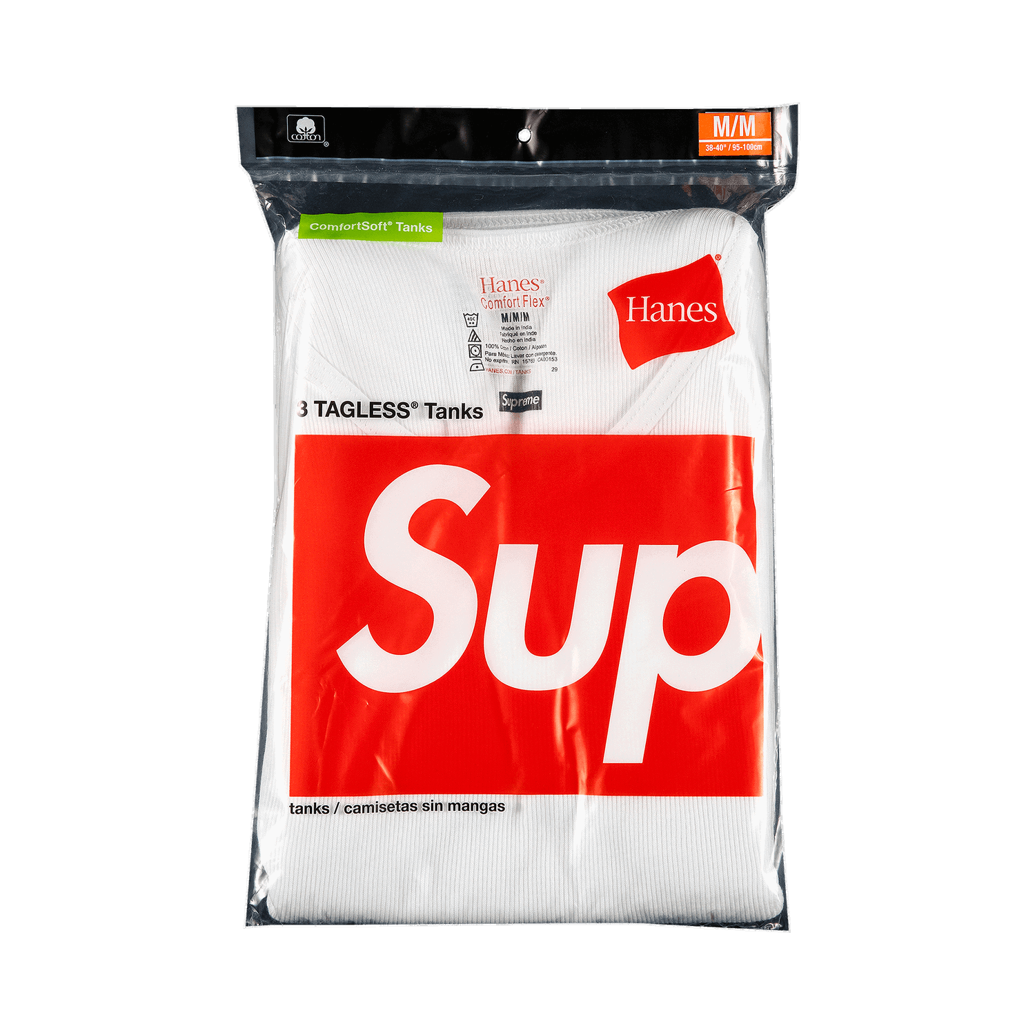 Tielko Supreme Hanes x Tagless Tank Tops (3 Pack) Biela | SS21A41 WHITE, 0