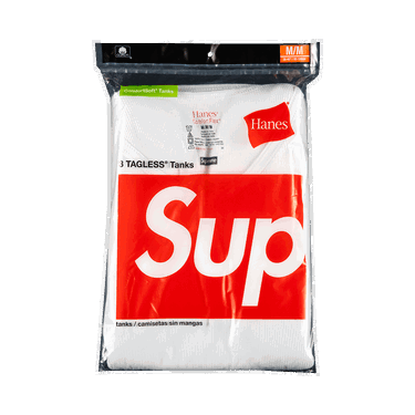 Tielko Supreme Hanes x Tagless Tank Tops (3 Pack) Biela | SS21A41 WHITE, 0