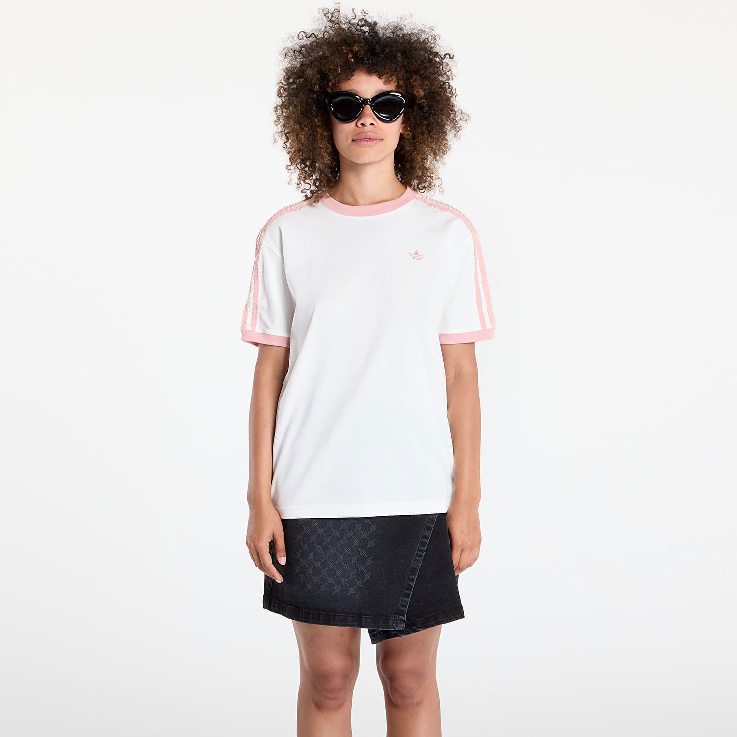 Tričko adidas Originals adidas Originals Ruffle 3-Stripes Tee Biela | KC8821, 0