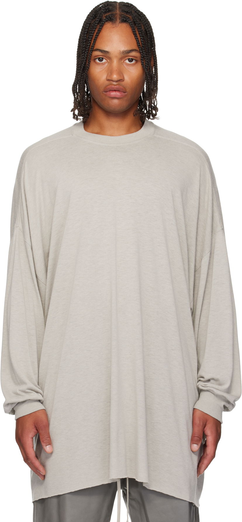 Tričko Rick Owens Rick Owens Concordians Tommy Long Sleeve T-Shirt Šedá | RU02E1276 JR