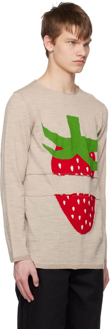 Sveter Comme des Garçons Comme des Garçons Shirt Brett Westfall Edition Strawberry Knit Sweater Béžová | FK-N004-051, 1