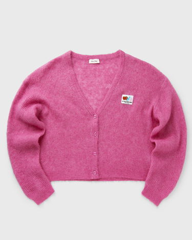 Sveter American Vintage Nenybay Knitted Cropped Cardigan Ružová | NEN19AE25-HIBISCUS, 0