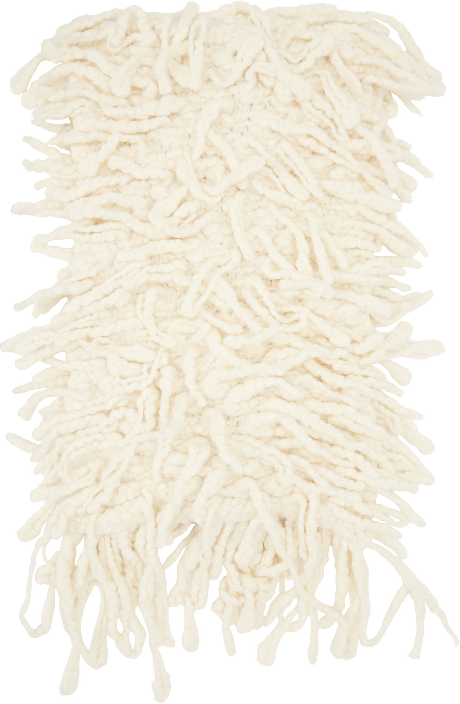 Šál Ann Demeulemeester Fringed Stole Scarf Biela | 2402-U-SC35-KN052-003, 1