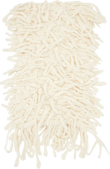 Šál Ann Demeulemeester Fringed Stole Scarf Biela | 2402-U-SC35-KN052-003, 1
