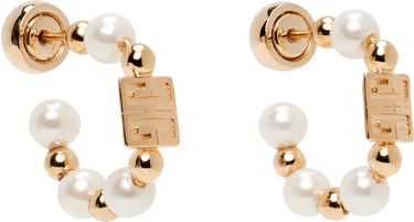 Náušnice Givenchy Pearl & Gold-Tone Hoop Earrings Metalická | BF111PF03U645, 1
