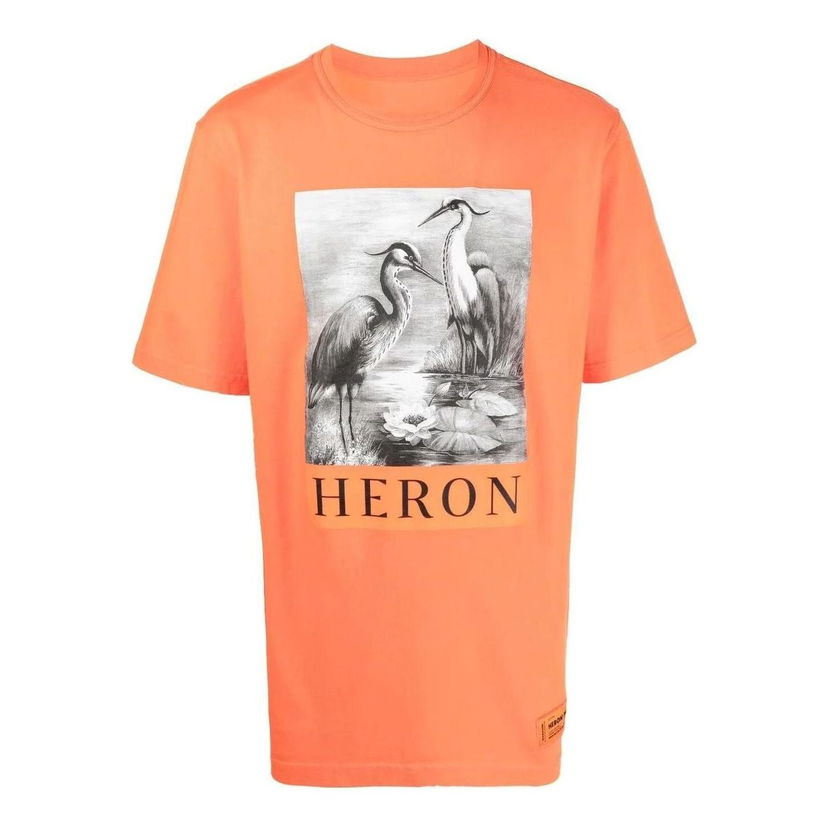 Tričko HERON PRESTON Heron Preston T-Shirt With Bird Print Oranžová | HMAA026C99JER0012210