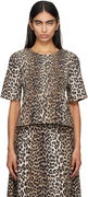 GANNI Smocked Leopard Print Blouse