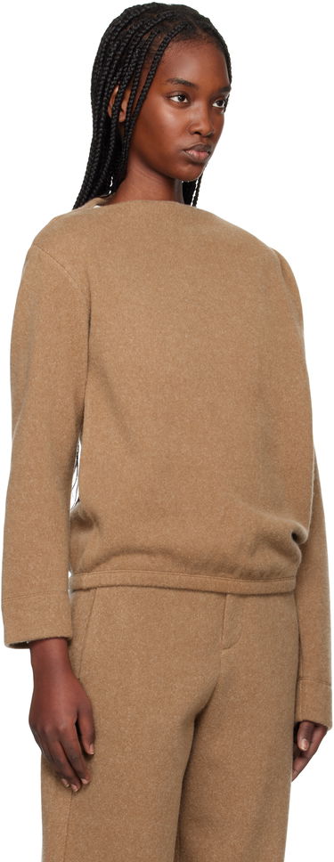 Sveter Max Mara Max Mara Oxa Boat Neck Sweatshirt Hnedá | 2511921048600, 1