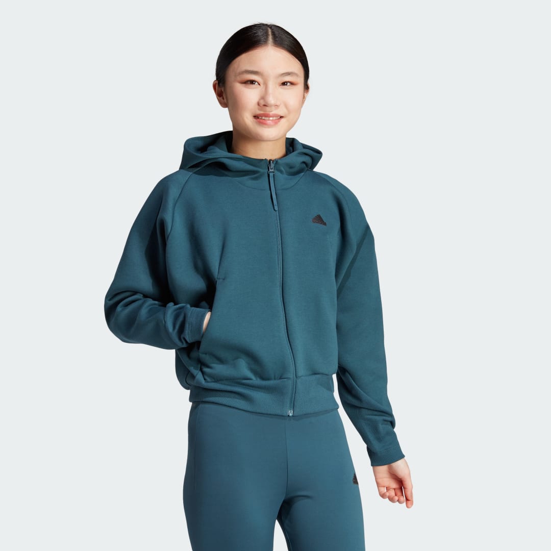 Mikina adidas Originals Z.N.E. Full-Zip Navy | IN5129, 0