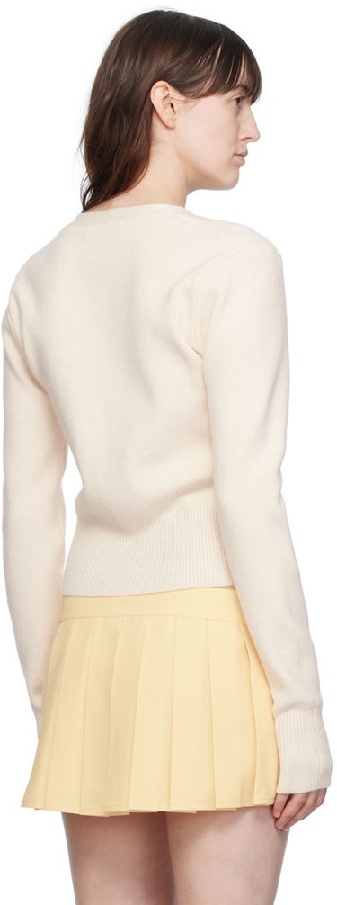 Sveter GUIZIO Guizio Camelie Cropped Knit Cardigan Biela | S24144S020, 2