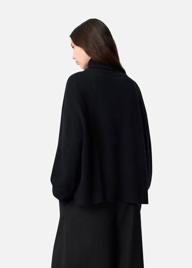 Sveter AXEL ARIGATO Maeve Turtleneck Boxy Fit Cropped Sweater Čierna | A3324001, 3