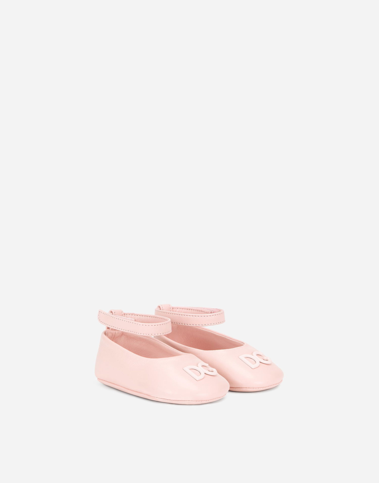 Tenisky a topánky Dolce & Gabbana Nappa Ballet Flats With Ankle Strap For First Steps (19-26) Ružová | DK0065A129380400, 1