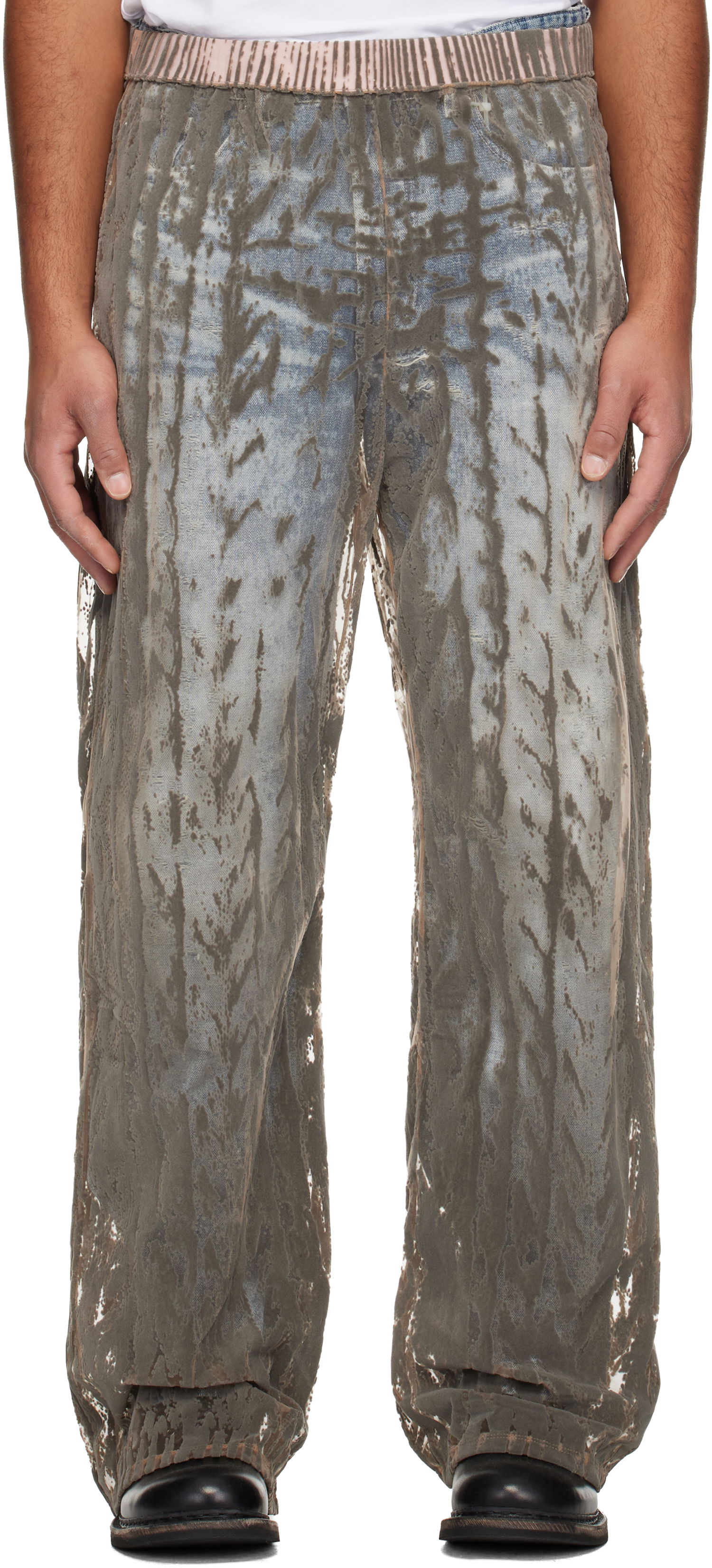 Nohavice Diesel P-Egaso Distressed Textured Trousers Rôznofarebný | A21590-0SLCQ-98BA, 0