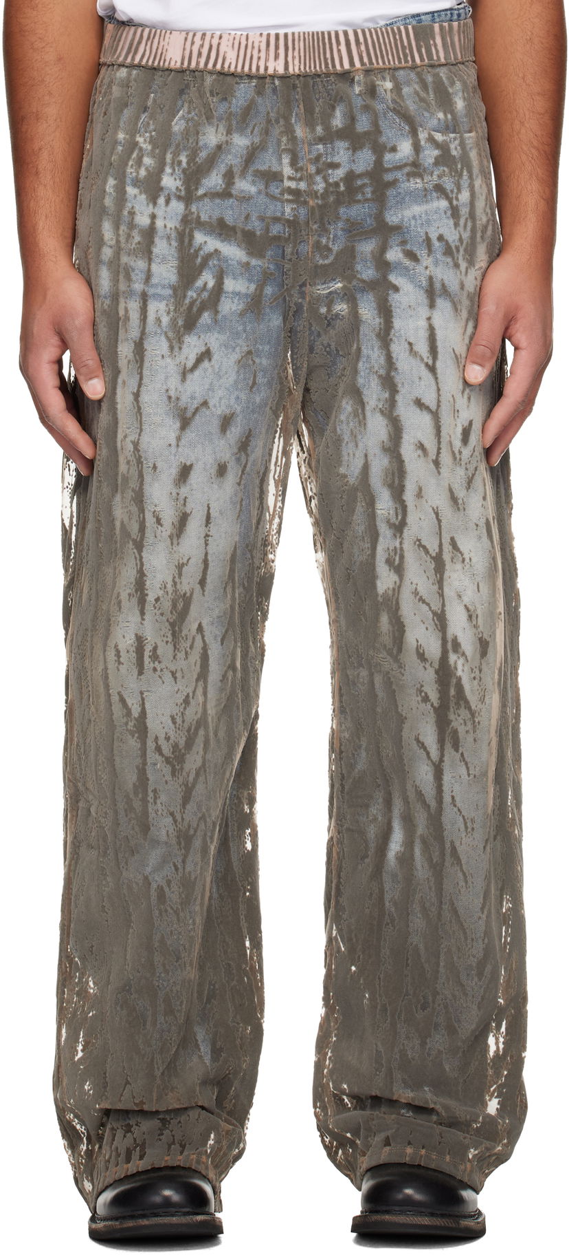 Nohavice Diesel P-Egaso Distressed Textured Trousers Rôznofarebný | A21590-0SLCQ-98BA