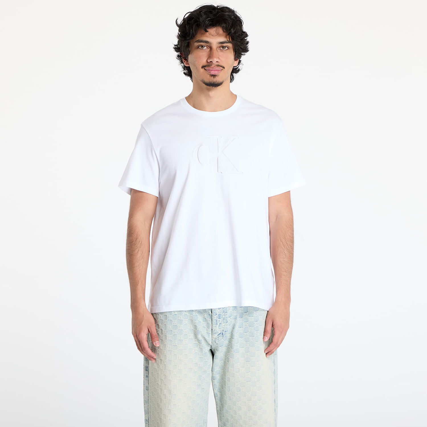 Tričko CALVIN KLEIN Calvin Klein Jeans 20S Short Sleeve T-Shirt Biela | LV04RC824G YAA, 0