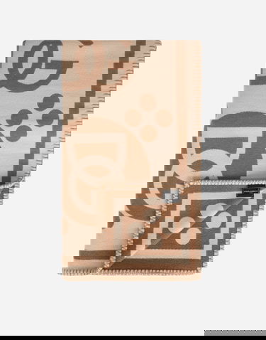 Home decor Dolce & Gabbana Dolce & Gabbana Wool Jacquard DG Logo Pattern Blanket Béžová | TCE012TCAN2U0052, 1