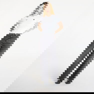 Crop Top Nike Fitted Cropped Crewneck T-Shirt Biela | IO2244-100, 3