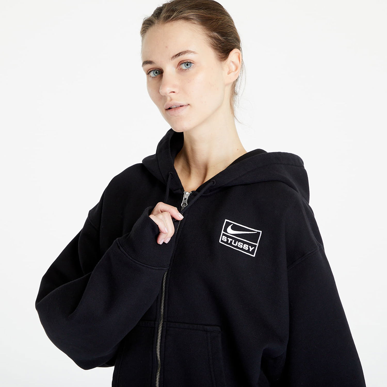Mikina Nike Stüssy NRG x Full-Zip Fleece Hoodie Čierna | FJ9175-010, 1