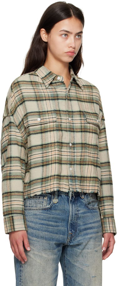 Košeľa R13 R13 Cropped Plaid Shirt Zelené | R13W7298-R558B, 1