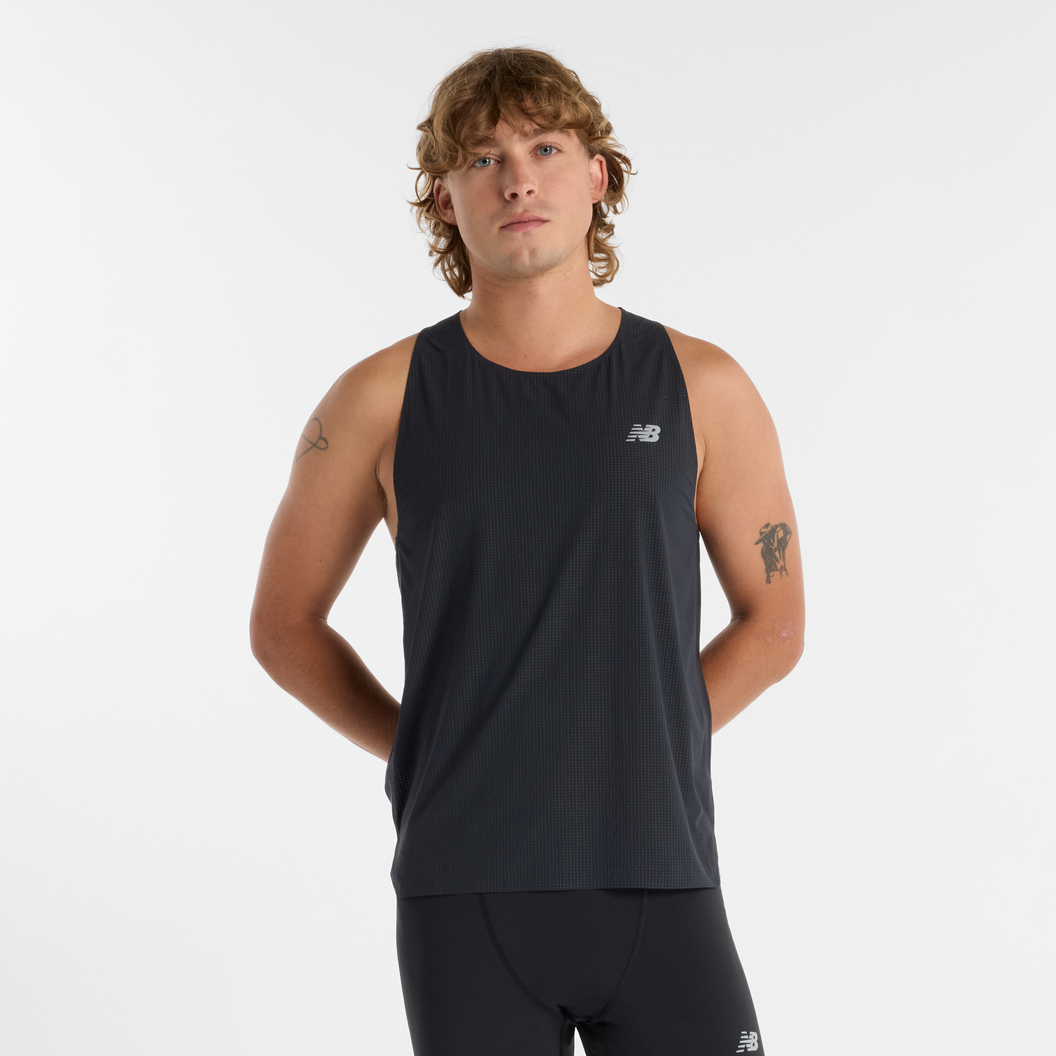 Tielko New Balance Men's Running Singlet Čierna | NBMT51205BK, 0
