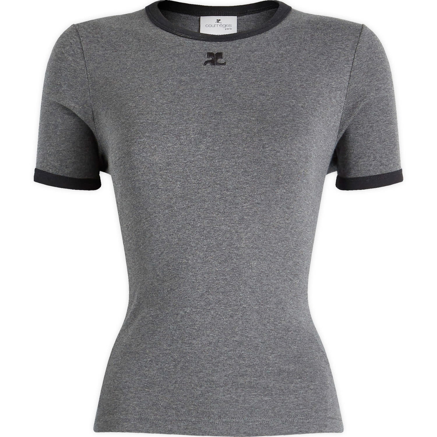 Tričko Courrèges Signature T-Shirt Dark Heather Šedá | 324JTS017JS0166-B115, 1